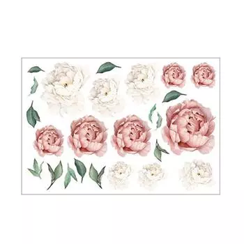 Наклейка на стену Цветочная декоративная наклейка Самоклеящаяся стеклянная плитка Деревянные обои Бытовая элегантная вечеринка Дверь Украшение Ремесло type 2