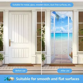 Наклейка на стену для двери Простая в использовании наклейка для декора двери Водонепроницаемый постер для двери Пыленепроницаемые обои для двери Съемная виниловая дверь