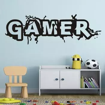 Наклейка на стену геймер самоклеящаяся ПВХ DIY яркая настенная наклейка для спальни