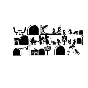 Наклейка на стену из мультфильма, симпатичная лестница, наклейка на пол, угловая ПВХ, водонепроницаемая, для украшения дома