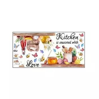 Наклейка на стену, креативная кухонная надпись, наклейка на стену, сильная адгезия, фоновая наклейка для украшения дома