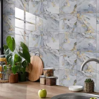 Наклейка на стену Наклейка на пол Наклейка на мраморную плитку Самоклеющаяся 15*15cm