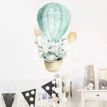 Наклейка на стену с героями мультфильмов, детская комната, украшение для дома, обои с милыми животными, настенная роспись для спальни, наклейки для детской комнаты