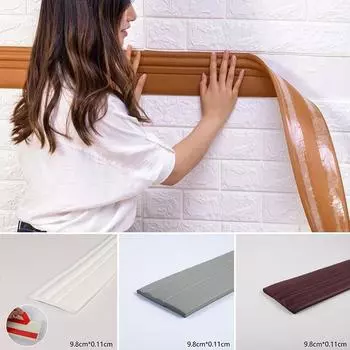 Наклейка на стену с границей NBR, плинтус, линия талии, самоклеящаяся фоновая декоративная мягкая наклейка белый