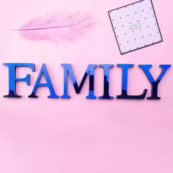 Наклейка на стену с надписью «сделай сам», дизайн, цветной акриловый эффект, зеркальный настенный декор для жизни V синий