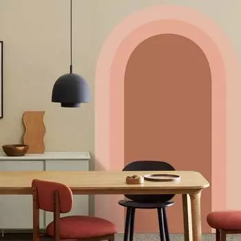 Наклейка на стену Самоклеящаяся Сильная адгезия Водонепроницаемая Стойкая к разрывам Съемная Градиент Стиль Бохо D