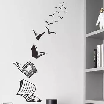 Наклейка на стену, сильная липкость, ПВХ, водонепроницаемая, самоклеящаяся, съемная, книжная наклейка, настенная, украшение для окна, двери