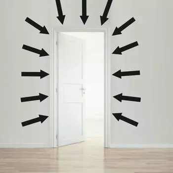 Наклейка на стену со стрелками для индикационного знака, наклейка на лестницу, наклейка на лестницу чёрный