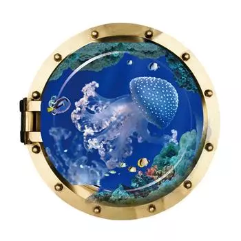 Наклейка на стену Товары для дома Художественный постер Животные морского дна Самоклеящиеся украшения для комнат Изысканные аксессуары для дома