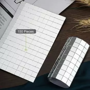 Наклейка на стену, устойчивая к коррозии, сделай сам, серебряный цвет, уникальное настоящее стекло, квадратная мозаика, декор для вечеринки