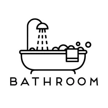 Наклейка на стену Ванная комната Ванна Душевая дверь Настенные художественные наклейки Водонепроницаемый домашний декор