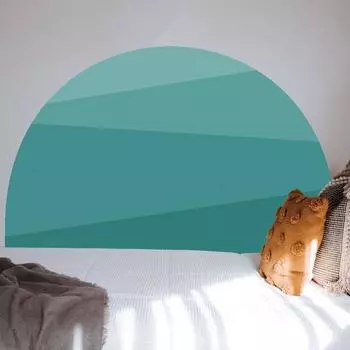 Наклейка на стену в стиле бохо полукруг градиент цветной блок абстрактный клей DIY ПВХ S