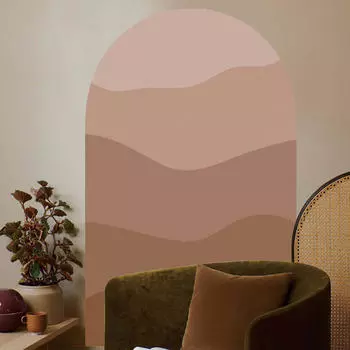 Наклейка на стену в виде арки, фоновая наклейка в стиле бохо, водонепроницаемые обои из ПВХ для офиса B