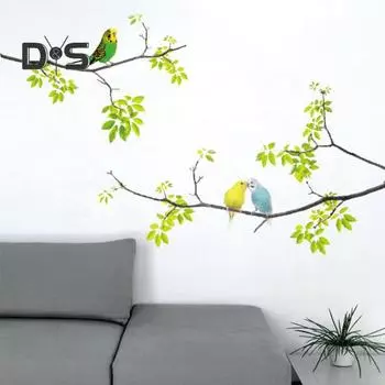 Наклейка на стену, влагостойкая декоративная ПВХ 2022, наклейка на окно с милым узором птицы, декор для детской комнаты Bird