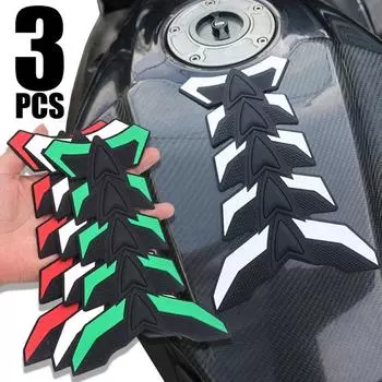 Наклейка на топливный бак мотоцикла Fishbone, масляный бак мотоцикла, 3D резиновые наклейки Fishbone, аксессуары для модификации экстерьера мотоцикла 1pcs