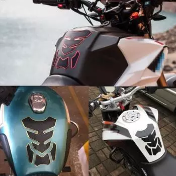 Наклейка на топливный бак, водостойкая защитная долговечная практичная крышка для гонок на мотоциклах, защитная накладка, наклейка, аксессуары для мотоциклов чёрный