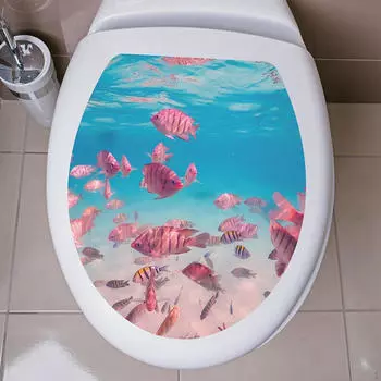 Наклейка на туалет в ванной, наклейка на сиденье Style A