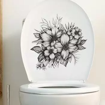 Наклейка на унитаз, съемная самоклеящаяся водостойкая ПВХ гостиная, настенная художественная наклейка на крышку унитаза для ванной комнаты