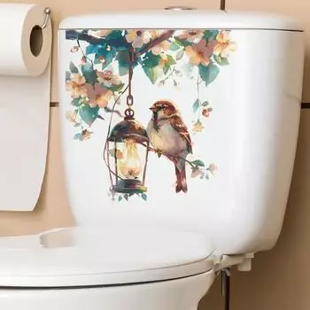 Наклейка на унитаз, съемная самоклеящаяся водостойкая ПВХ гостиная, настенная художественная наклейка на крышку унитаза для ванной комнаты