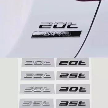 Наклейка на весь кузов автомобиля, багажник, эмблема, АБС-пластик, для 20т, 25т, 30т, 35т, автомобильный значок, наклейка, внешние аксессуары 20t-Silver