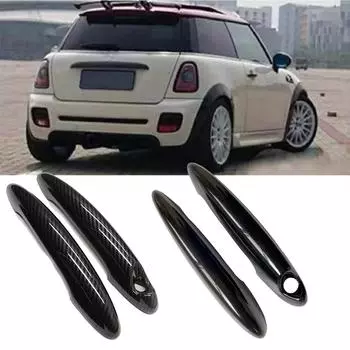 Наклейка на внешнюю ручку двери для MINI Cooper S JCW R50 R52 R53 R55 R56 R57 R58 R59 R61 2 шт./компл. Аксессуары для стайлинга автомобиля