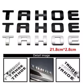 Наклейка на задний багажник автомобиля TAHOE silver