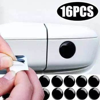 Наклейка на замочную скважину двери автомобиля универсальная защитная наклейка на замочную скважину двери круглая антиблокировочная пылезащитная самоклеящаяся наклейка для BMW 4pcs чёрный