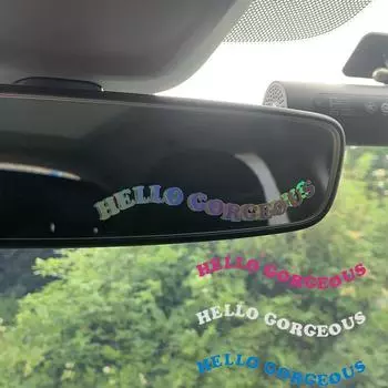 Наклейка на зеркало автомобиля Hello Gorgeous Text Design Cute Vinyl Decals Auto Decoration Accessories Водонепроницаемая наклейка на зеркало автомобиля