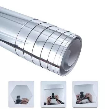 Наклейка на зеркало на стену, самоклеящаяся пленка для зеркала, украшение ванной комнаты 5050cm