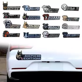 Наклейка на значок автомобиля для собаки, наклейка для собаки, водостойкая версия, прочная защитная наклейка для грузовика, мотоцикла, лодки, внешнее украшение, домашнее животное A