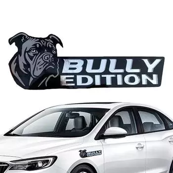 Наклейка на значок собаки, акриловая, милая, 3D, эмблема собаки, точная резка, забавные украшения для экстерьера автомобиля, прямоугольные эмблемы и значки для автомобилей