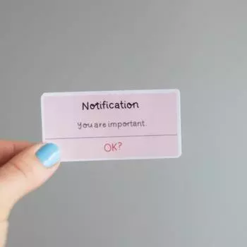 Наклейка-напоминание «Вы важны» | Наклейка о психическом здоровье 3inch/7.62cm 5pc