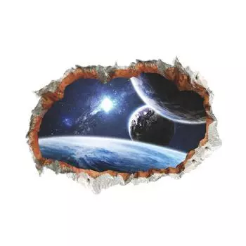 Наклейка Обои Стена Межзвездная Планета Съемный Фон Сломанное Искусство Вселенная Фреска Комната Дом Дети Внешний