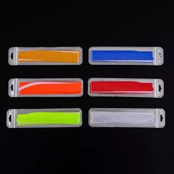 Наклейка-отражатель, клейкая лента для автомобиля, светоотражающая наружная предупреждающая полоса красный