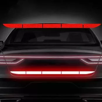 Наклейка-отражатель, клейкая лента для автомобиля, светоотражающая наружная предупреждающая полоса красный