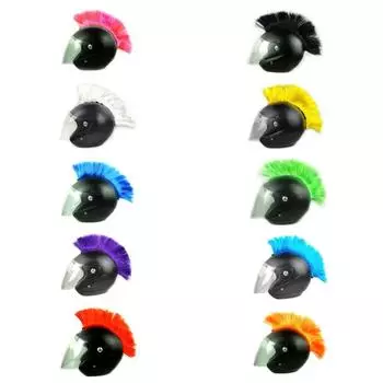 Наклейка Паста Петушиный гребень Шлем Парик Панк Шлем Украшения Волосы Ирокез Шлем Парик Мотокросс I