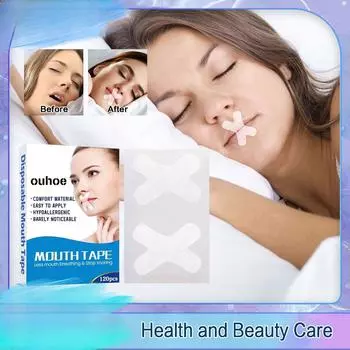 Наклейка против храпа для взрослых, улучшающая качество сна, уменьшающая храп, корректирующая дыхание ртом, ночной сон, ортезная лента для рта