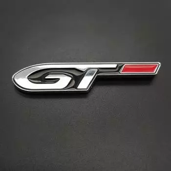 Наклейка с эмблемой автомобиля GT, наклейки с логотипом для 206 308 GT RCZ 308 508 3008 5008 серебряный