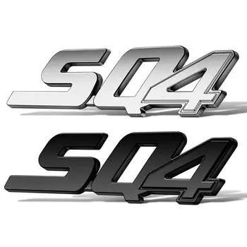 Наклейка с эмблемой Ghibli SQ4, наклейка на багажник, наклейка на багажник для SQ4 Ghibli Levante Quattroporte, Стайлинг автомобиля, наклейка на багажник Maserati серебряный