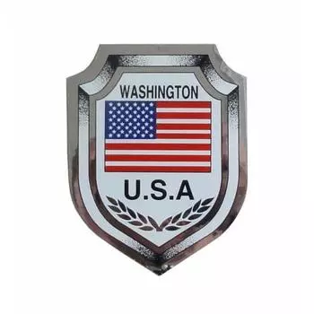 Наклейка с эмблемой Toyo Mark Seisakusho WASHINGTON USA, серебристая 2776