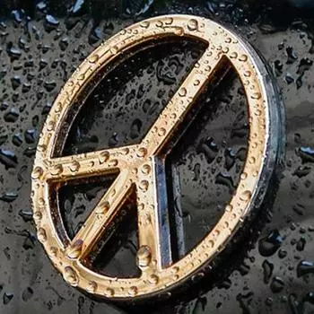 Наклейка с эмблемой, устойчивая к выцветанию, сильная вязкость, водонепроницаемый знак мира, логотип, 3D эмблема для автомобиля чёрный