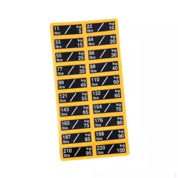 Наклейка с этикеткой автоматического выключателя Наклейки с номером Классификация Аксессуары для фитнеса Тренажеры 3.5cmx1.3cm_5 to 100kg