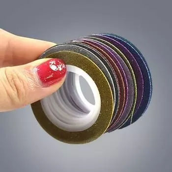 Наклейка с блестящими линиями для ногтей толщиной 1 мм, тонкая, прочно прилипающая, изысканная