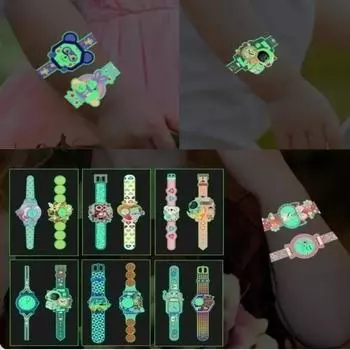Наклейка с часами Светящиеся в темноте игрушки Светящиеся наклейки со звездами Флуоресцентная живопись Наклейки из ПВХ Игрушки для детей Мальчики Девочки
