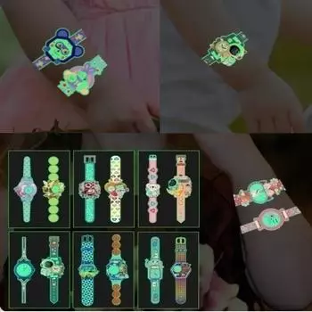 Наклейка с часами Светящиеся в темноте игрушки Светящиеся наклейки со звездами Флуоресцентная живопись Наклейки из ПВХ Игрушки для детей Мальчики Девочки