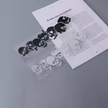 Наклейка с черепом на кузов автомобиля, наклейка на окно, бампер, дверь, наклейка для стайлинга автомобиля чёрный