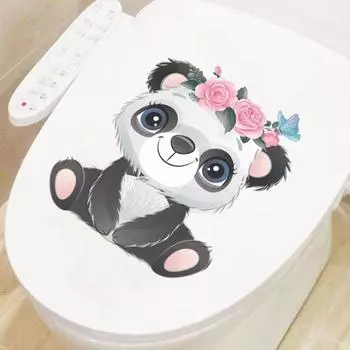 Наклейка Съемная самоклеящаяся водонепроницаемая ПВХ для гостиной, ванной комнаты, стены искусства, туалета с животными