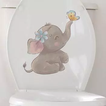 Наклейка Съемная самоклеящаяся водонепроницаемая ПВХ для гостиной, ванной комнаты, стены искусства, туалета с животными