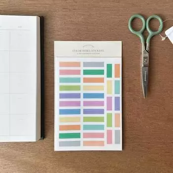 Наклейка с индексом цвета Biscuit Studio, популярная фраза в Корее. color index sticker