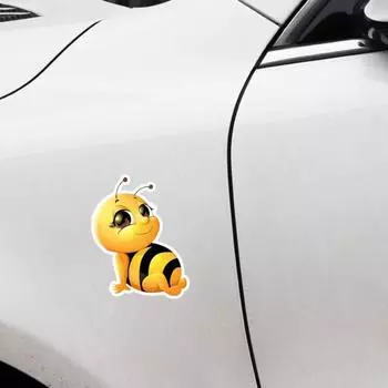 Наклейка с изображением пчелы, мультяшная высокая липкость, прочная наклейка на дверь холодильника, украшение для украшения 3